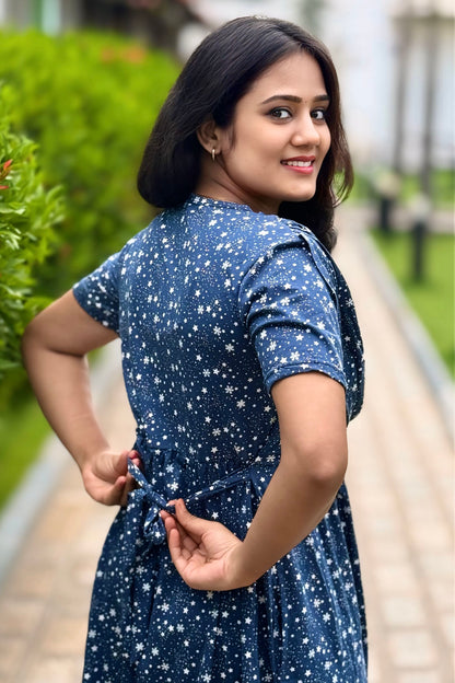 Star Blueora (Zipless Maternity Shawl)