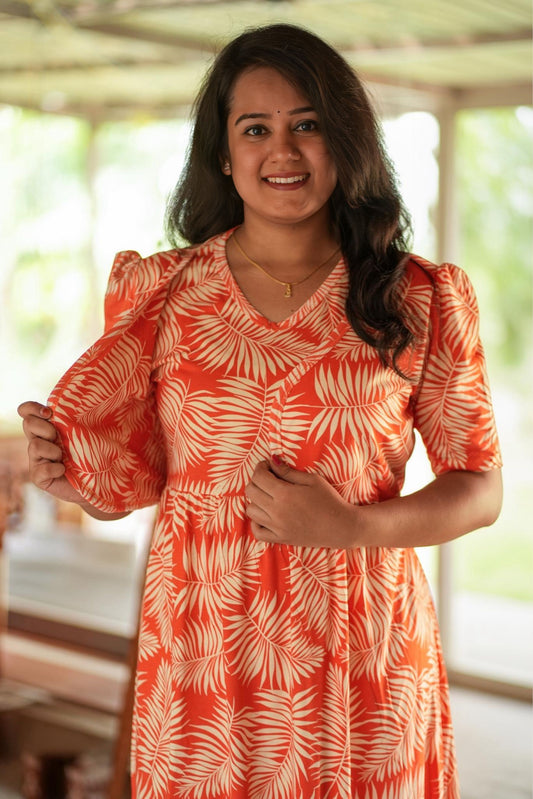 Casual Wear Attached Coat (Tropical Flame)