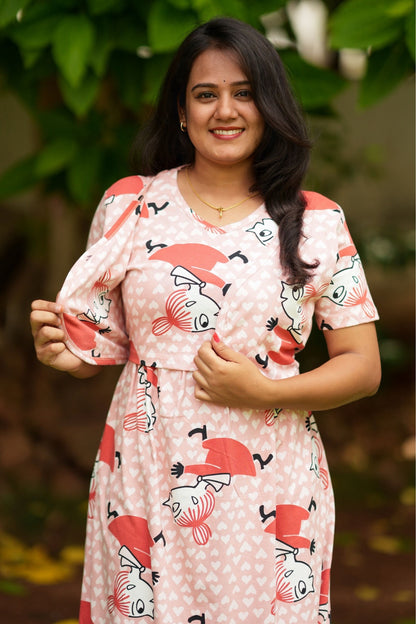 Pre Book - MATERNITY ATTACHED COAT (Blush Charm)