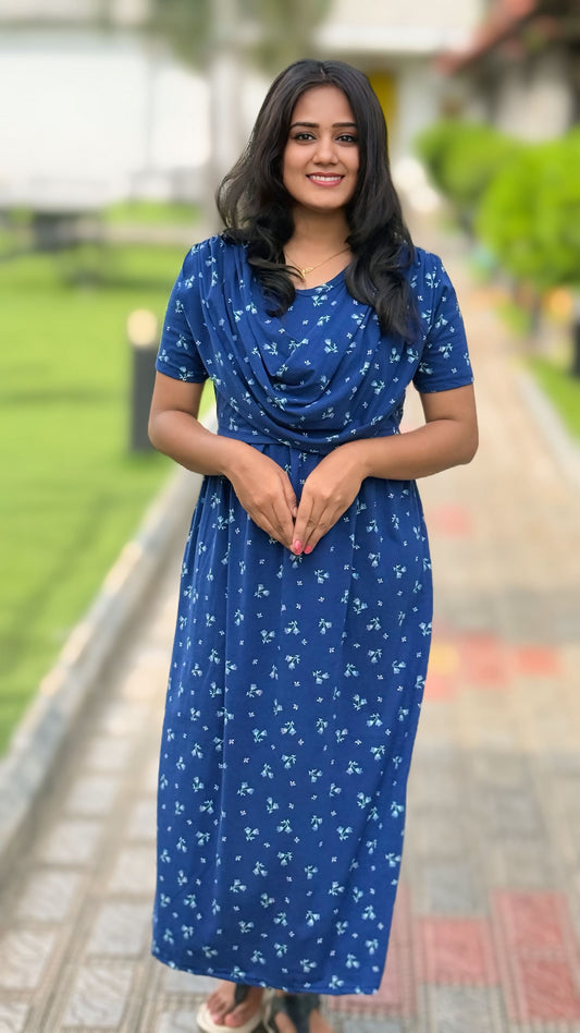 Blue Charm (Zipless Maternity Shawl)