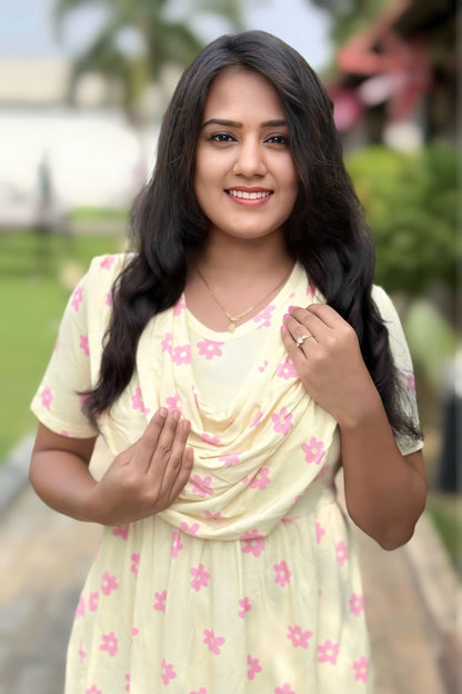 Petal Glow (Casual Loungewear Shawl)