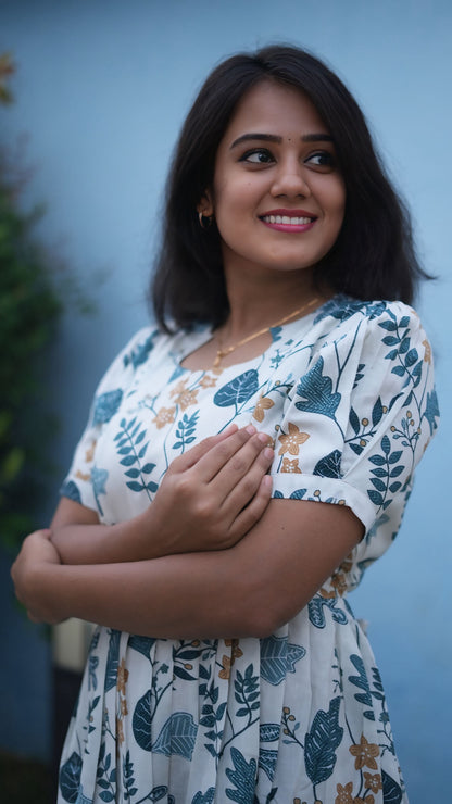 Maternity Cotton Kurti (FrostLeaf)