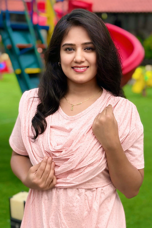 Peachora (Zipless Maternity Shawl)