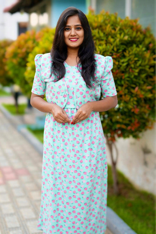 MATERNITY ATTACHED COAT (Berry)