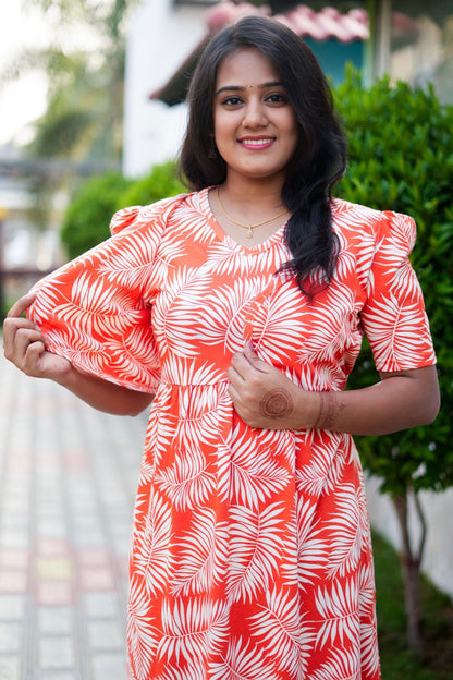 Casual Wear Attached Coat (Tropical Flame)