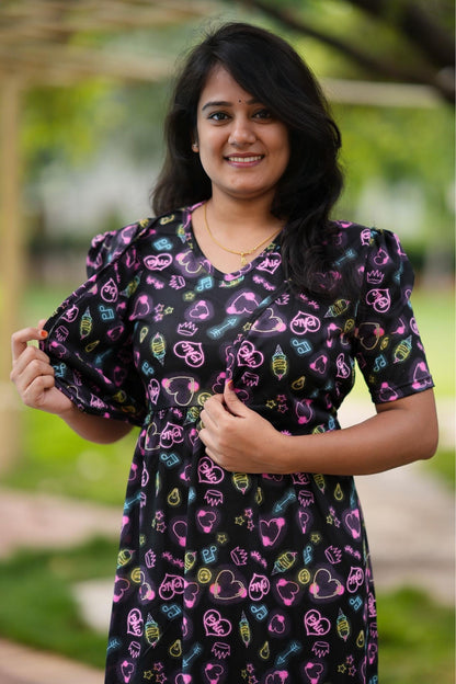 Casual Wear Attached Coat (Heart Pop)