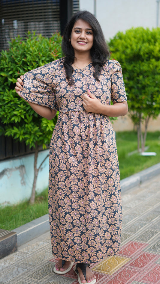 MATERNITY WITH COAT ( FLORAL AURA )