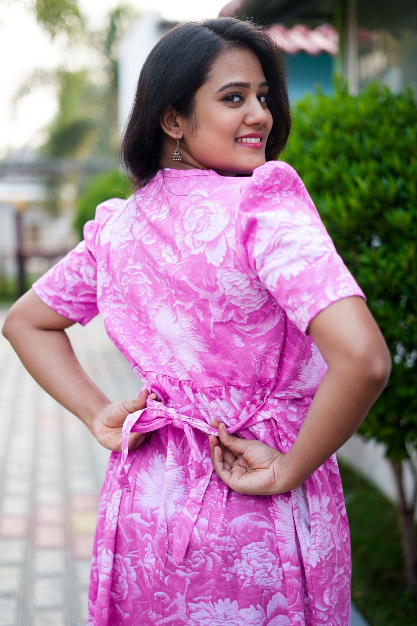 Casual Wear Attached Coat (Petal Pink)