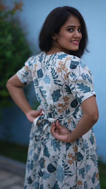 Maternity Cotton Kurti (FrostLeaf)