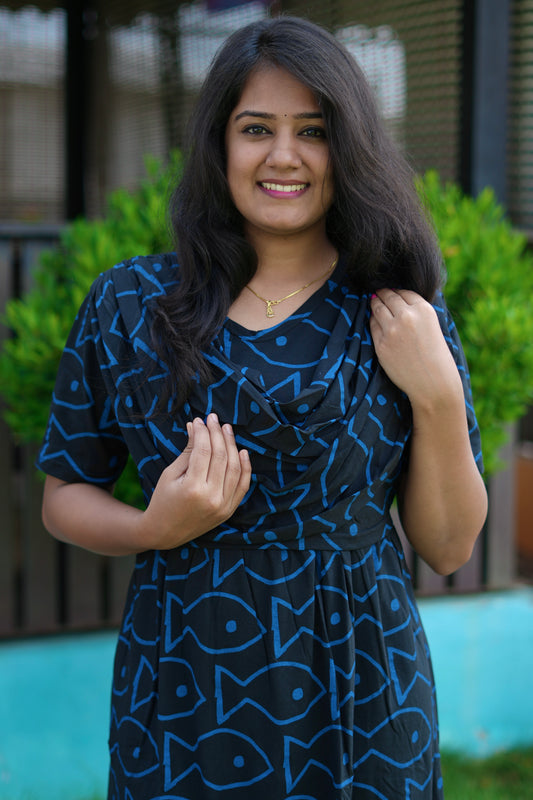 BluFinia (Zipless Maternity Shawl)