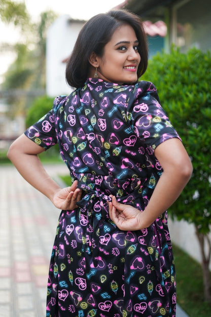 Casual Wear Attached Coat (Heart Pop)