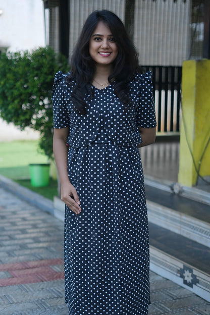 MATERNITY REMOVABLE COAT (ClassicPolka)