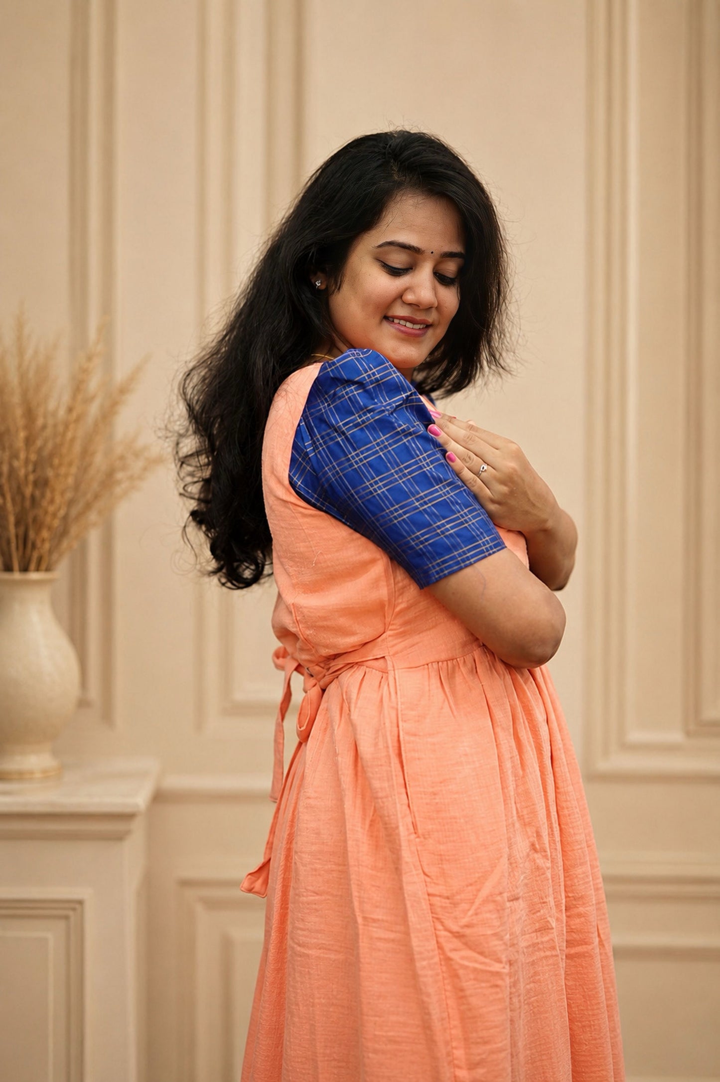 Muslin Cotton-Peach Royale