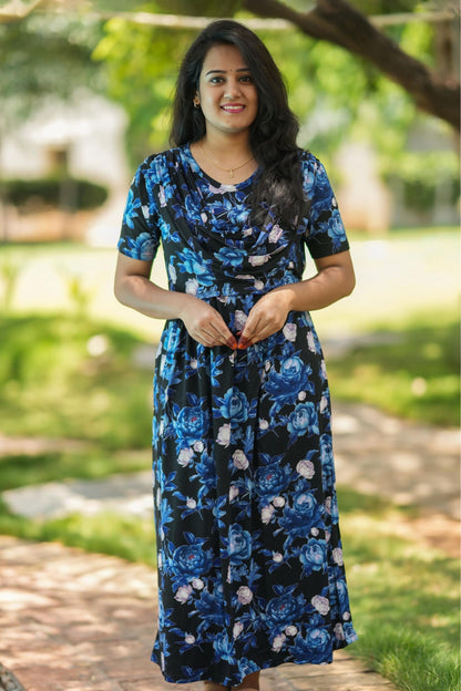 Noir Blue (Zipless Maternity Shawl)