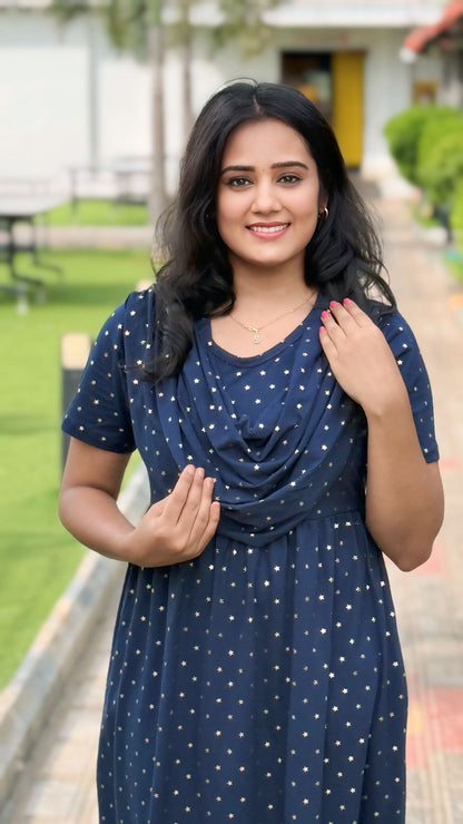 STARRY ELEGANCE (Casual Loungewear Shawl)