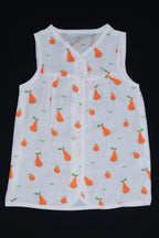 (3 Pc) Muslin Frock Front Open