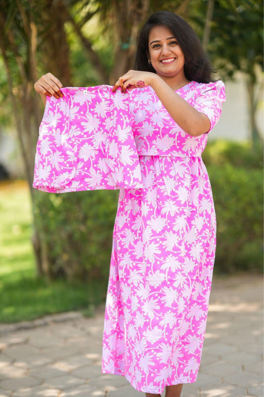MATERNITY REMOVABLE COAT ( PINK RADIANCE )