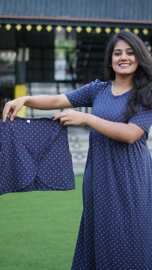 NON MATERNITY WITH COAT ( Navy Charm )