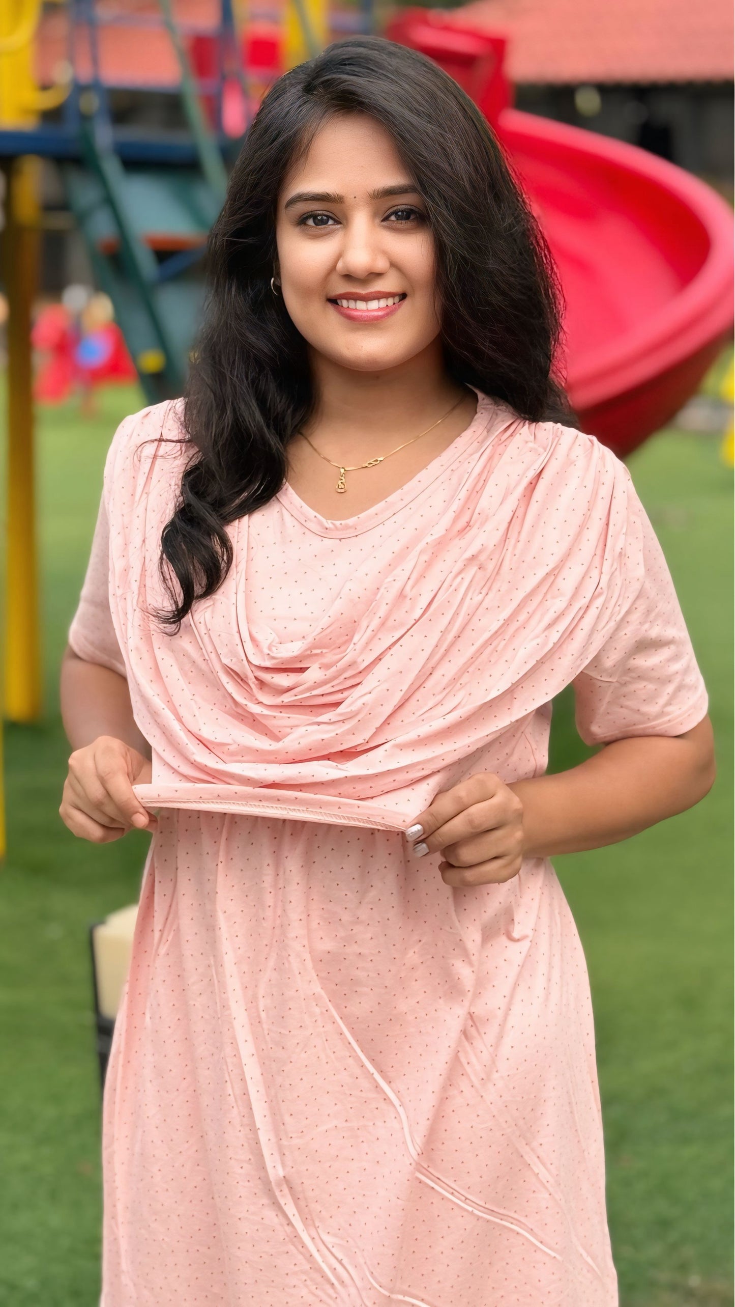 Peachora (Zipless Maternity Shawl)