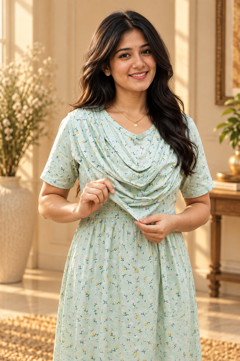 LuxeMint (Zipless Maternity Shawl)