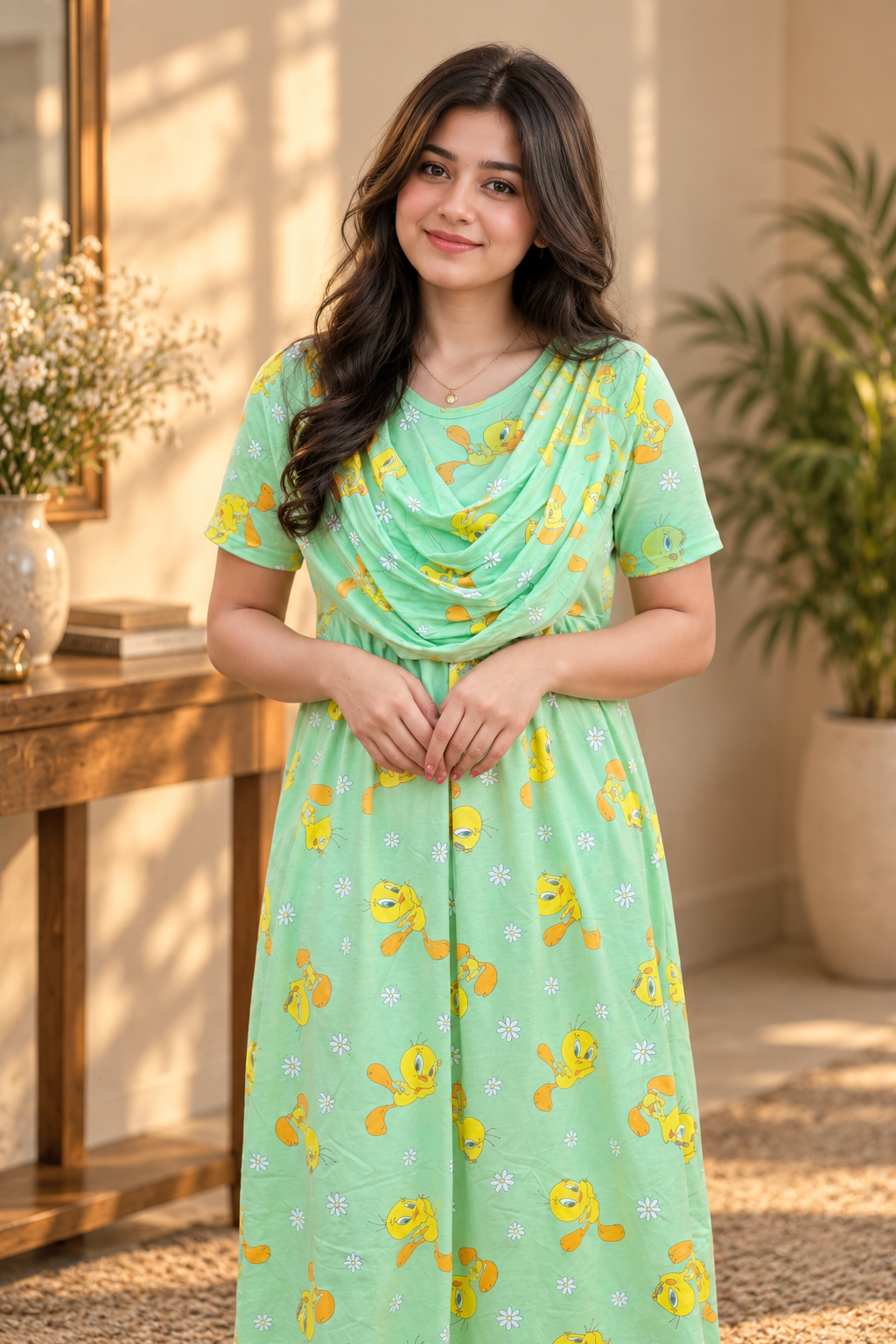 Greeny Duck (Casual Loungewear Shawl)