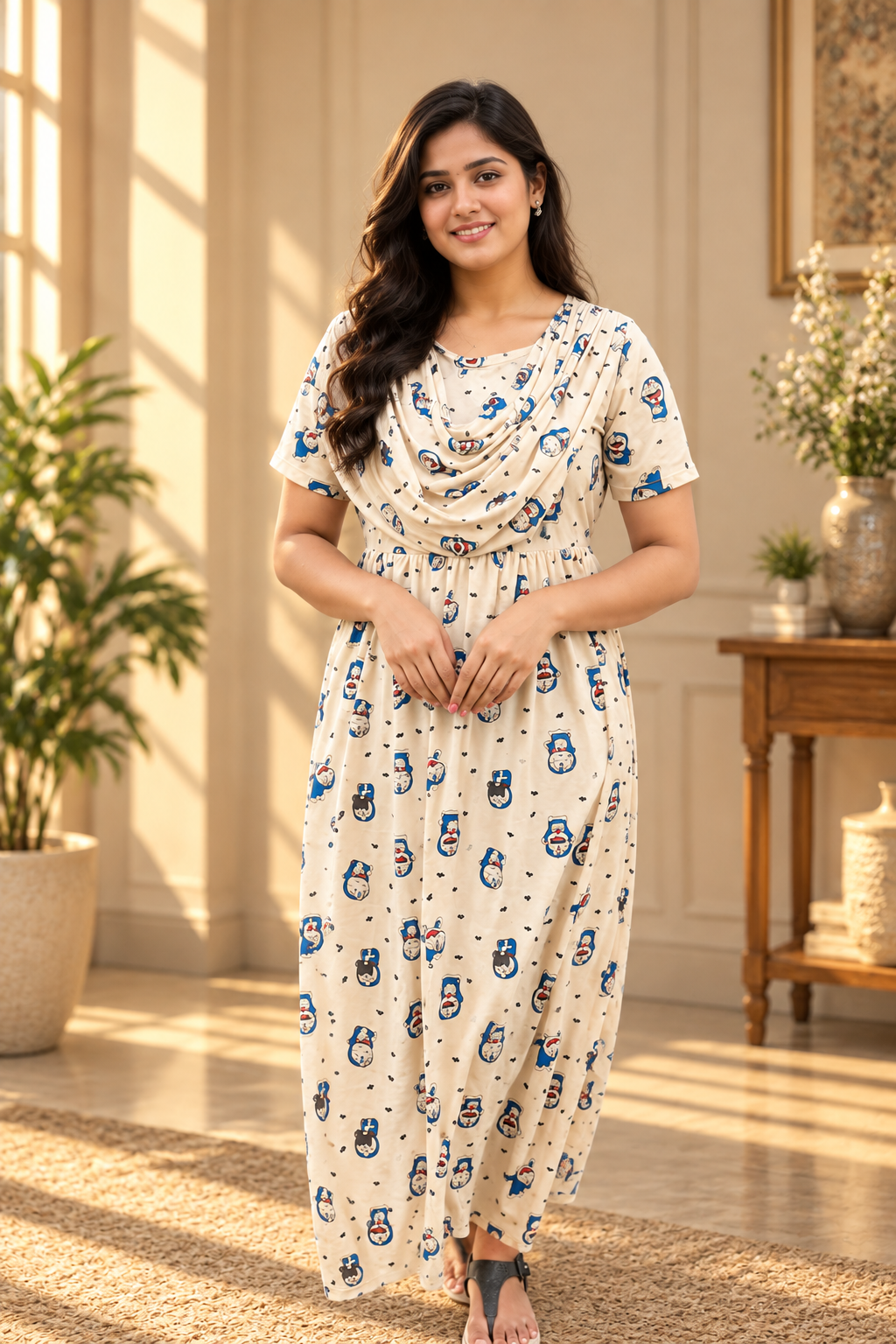 CARTOON CRUSH (Casual Loungewear Shawl)