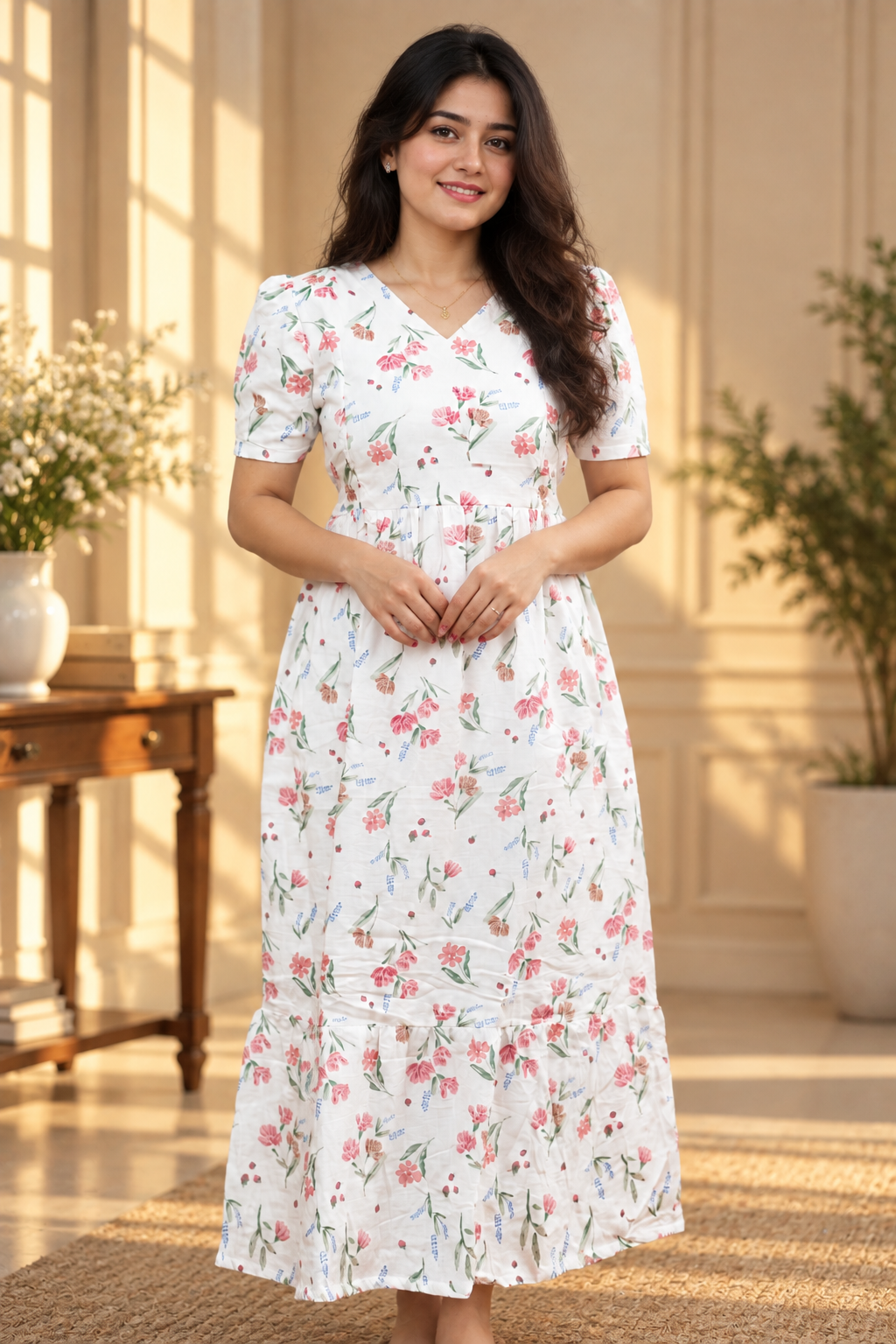 Muslin Cotton-Breeze(V neck)