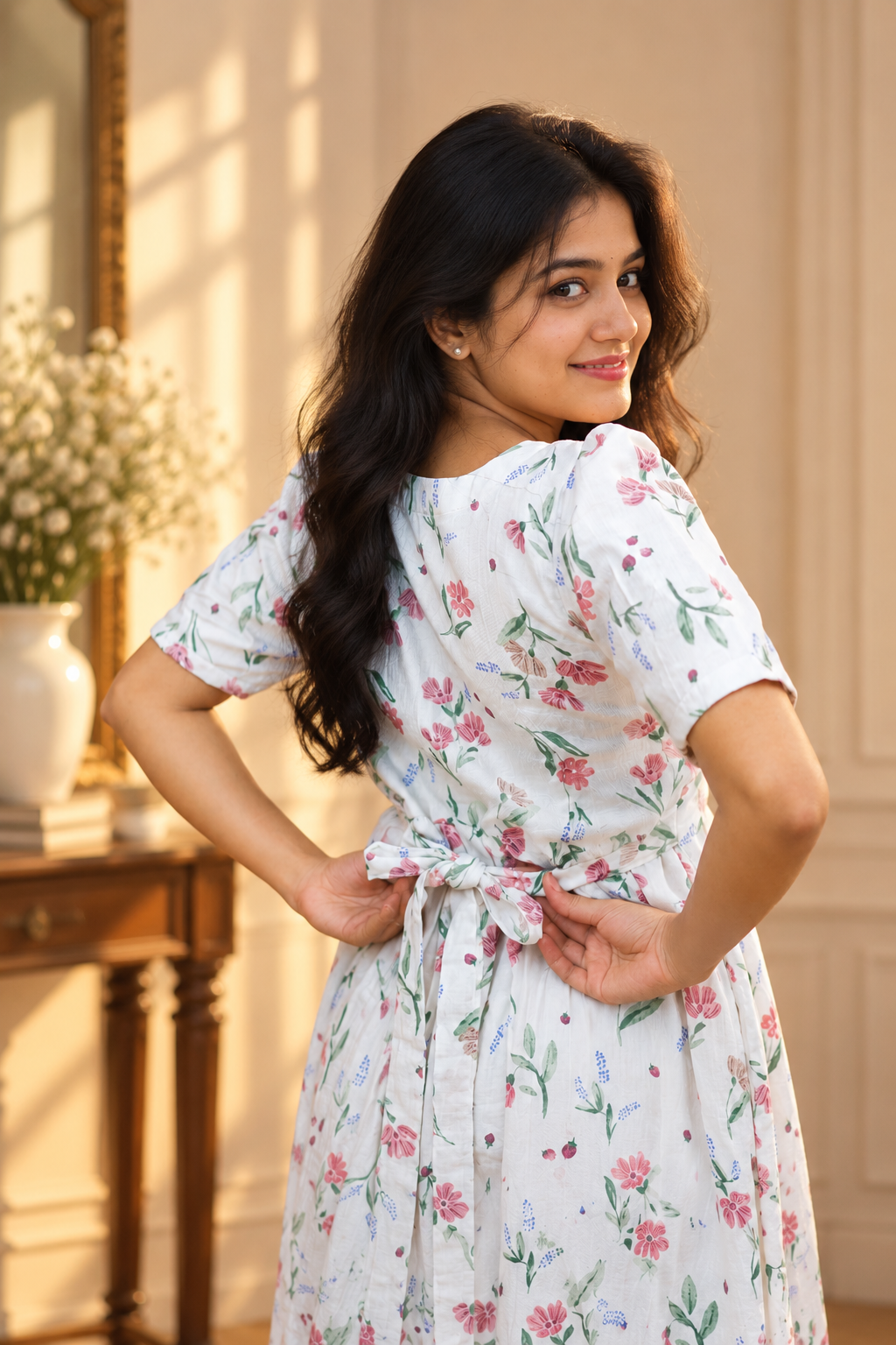 Muslin Cotton -FLEURIA (U- neck)