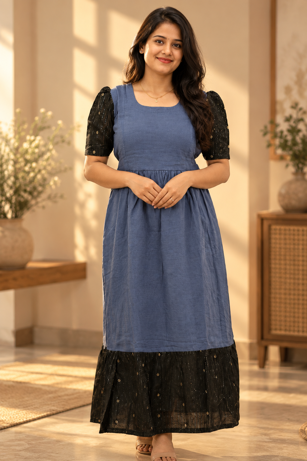 Muslin Cotton-Graphite Grace