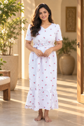 Pure Cotton- Lilac Picnic (v neck)