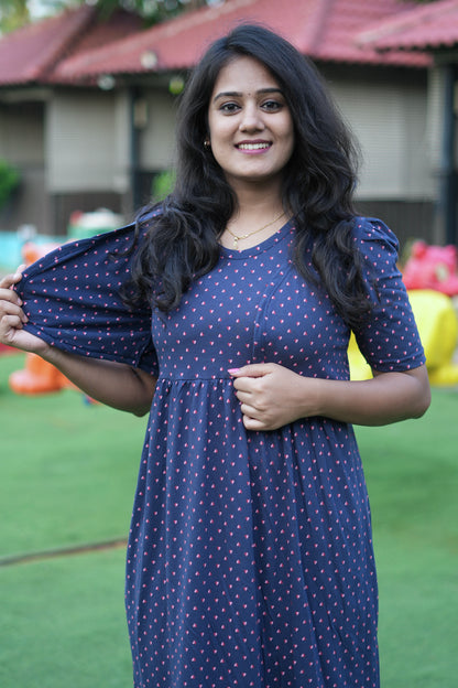 Navy Charm (CASUAL LOUNGEWEAR COAT)