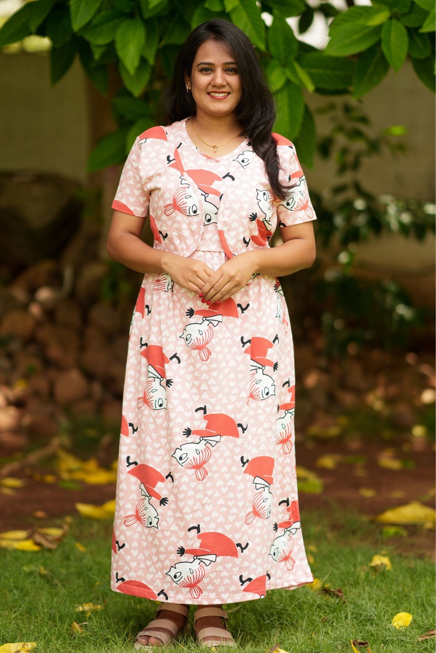 Pre Book - MATERNITY ATTACHED COAT (Blush Charm)