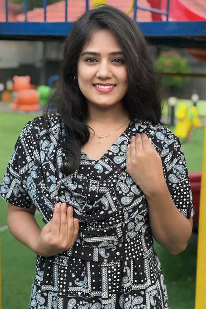 BlackLine (Zipless Maternity Shawl)