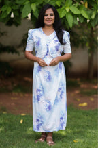 MATERNITY ATTACHED COAT (Sky Blossom)