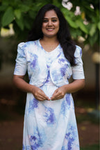 MATERNITY ATTACHED COAT (Sky Blossom)
