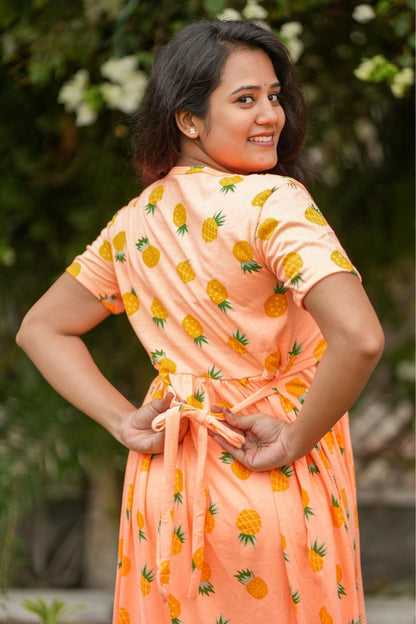 Pineapple Punch  (Zipless Maternity Shawl)