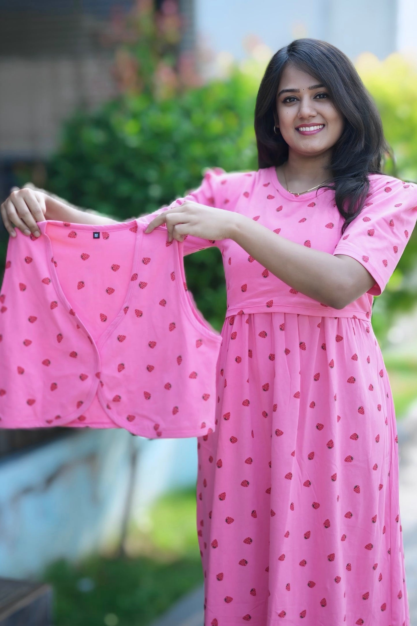 MATERNITY REMOVABLE COAT (BerryBlush)