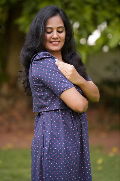 Navy Charm (Casual Removable Coat)