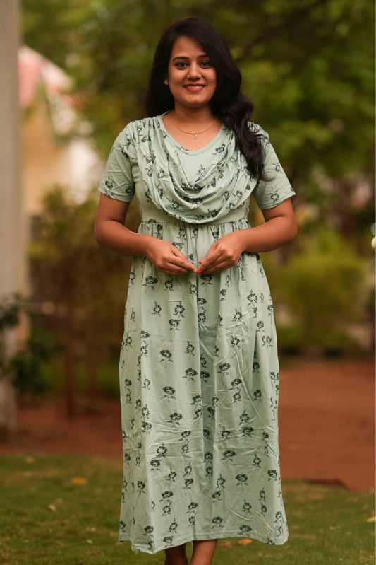 Mild Green (Casual Loungewear Shawl)