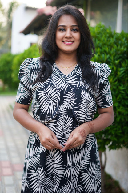 Casual Wear Attached Coat (Noir Nature)