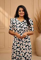 Black Blossom (Casual Attached Coat)