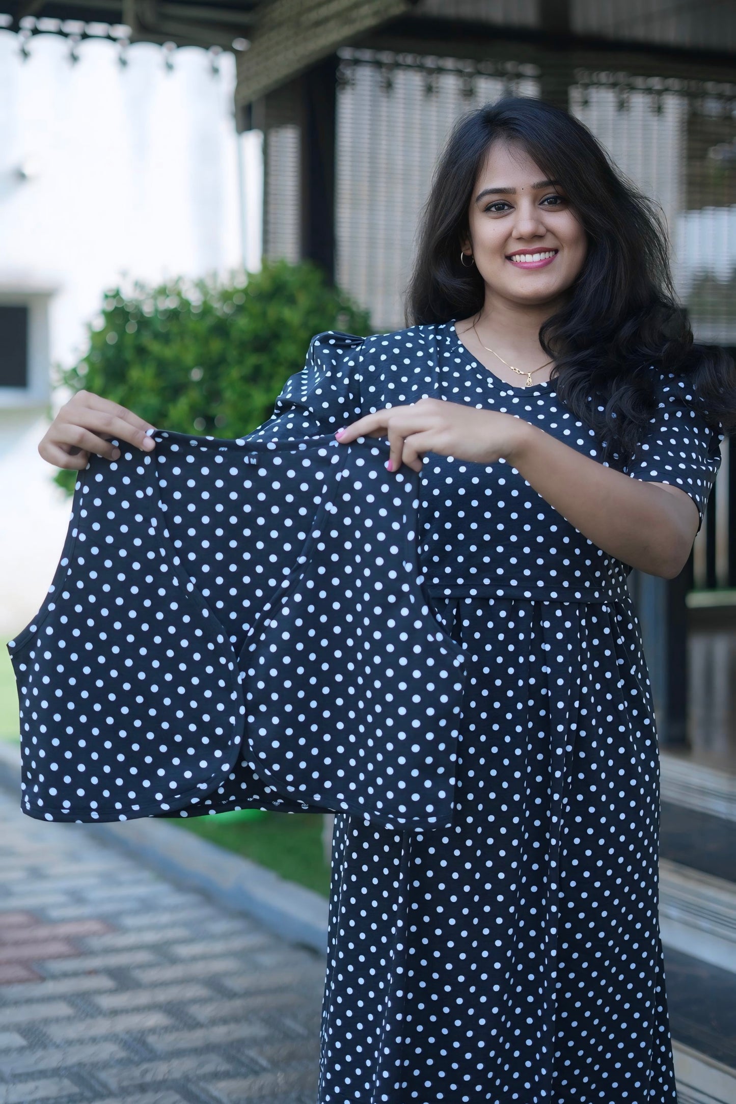 MATERNITY REMOVABLE COAT (ClassicPolka)