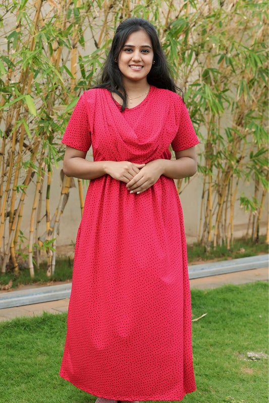 Reddish Dot (Zipless Maternity Shawl)