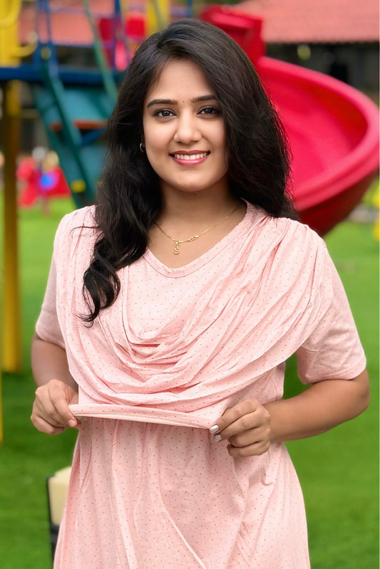 Peachora (Zipless Maternity Shawl)