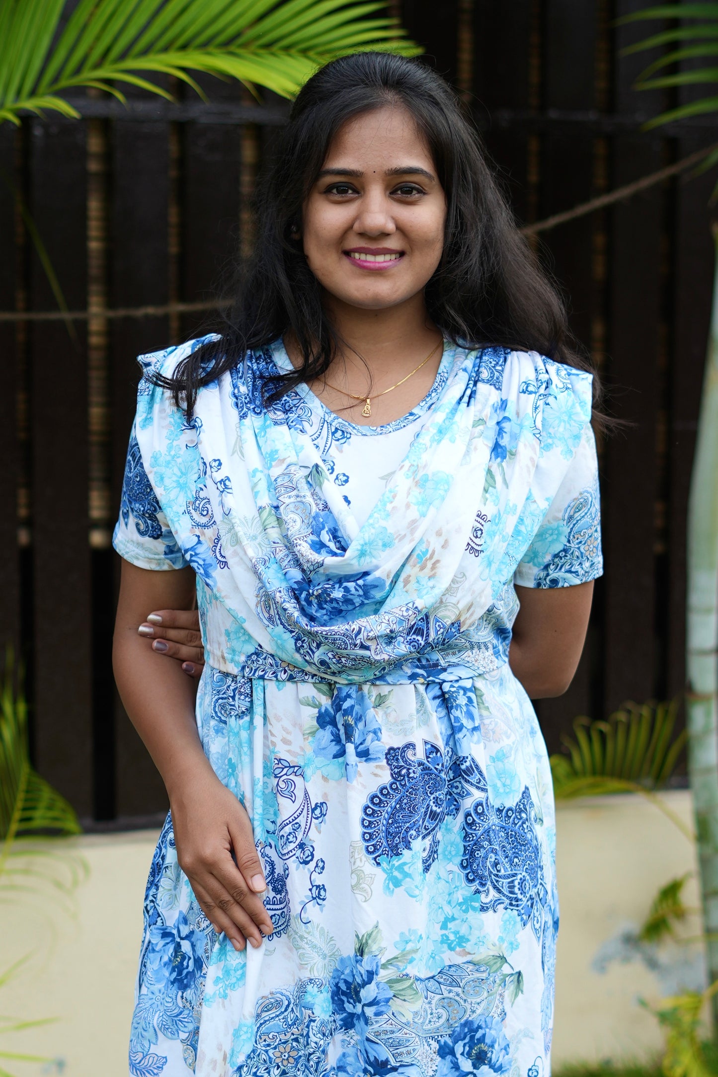 Grande Blue (Zipless Maternity Shawl)