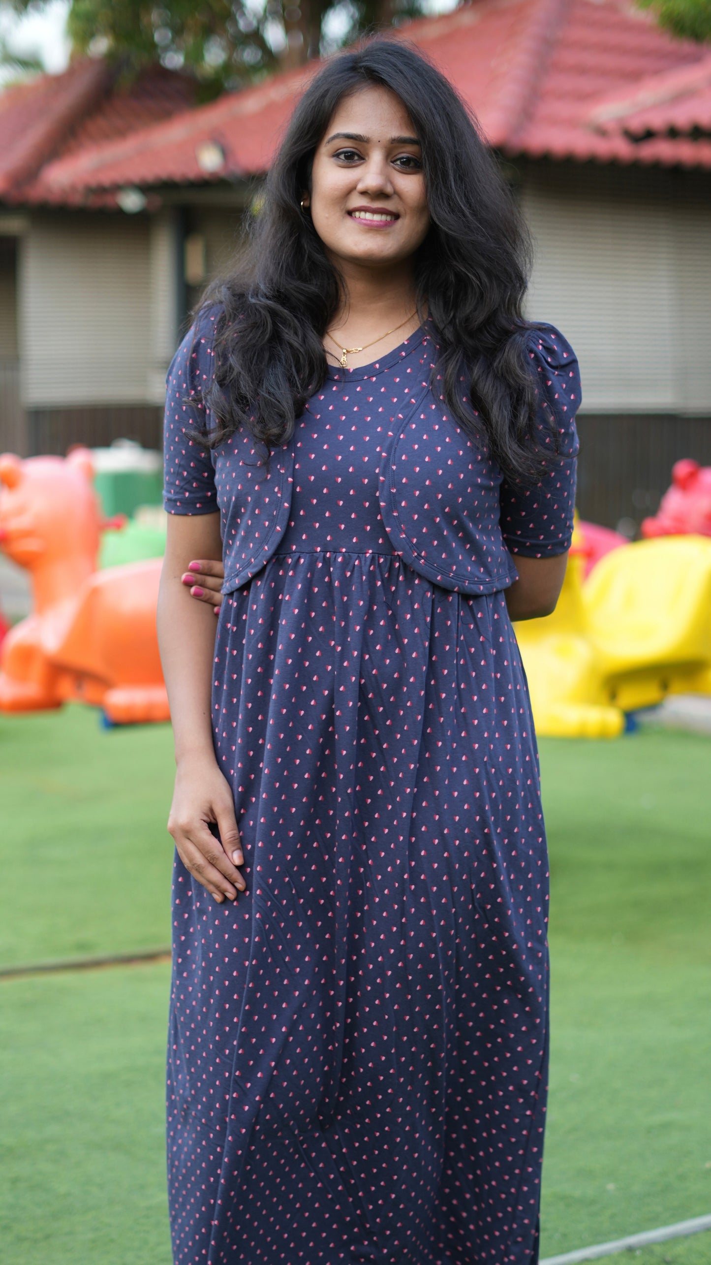 NON MATERNITY WITH COAT ( Navy Charm )