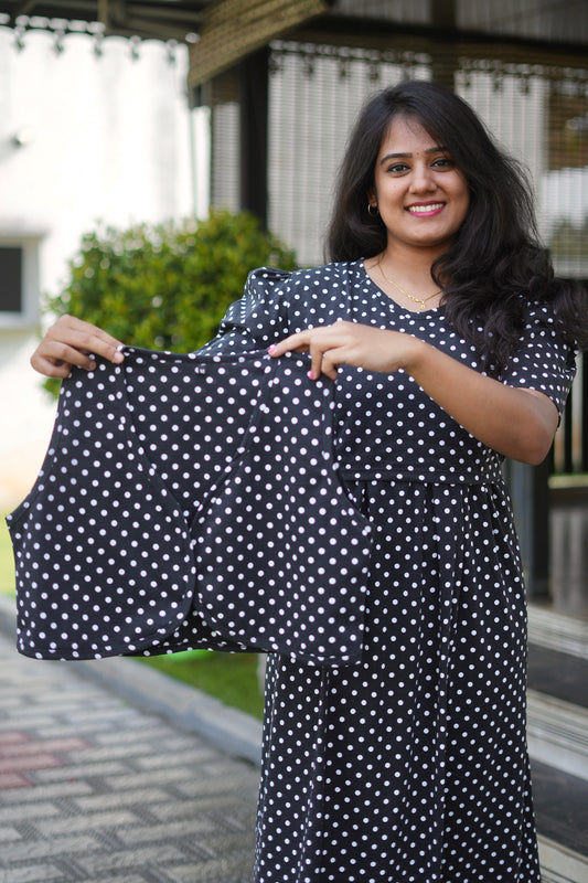 MATERNITY REMOVABLE COAT (ClassicPolka)