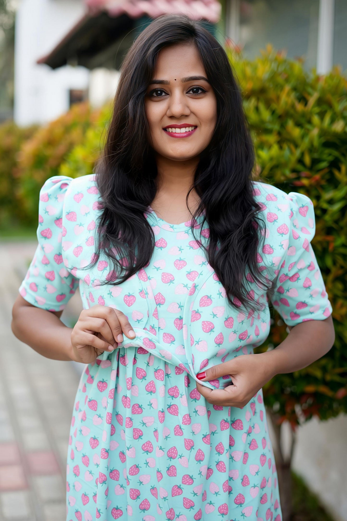 MATERNITY ATTACHED COAT (Berry)