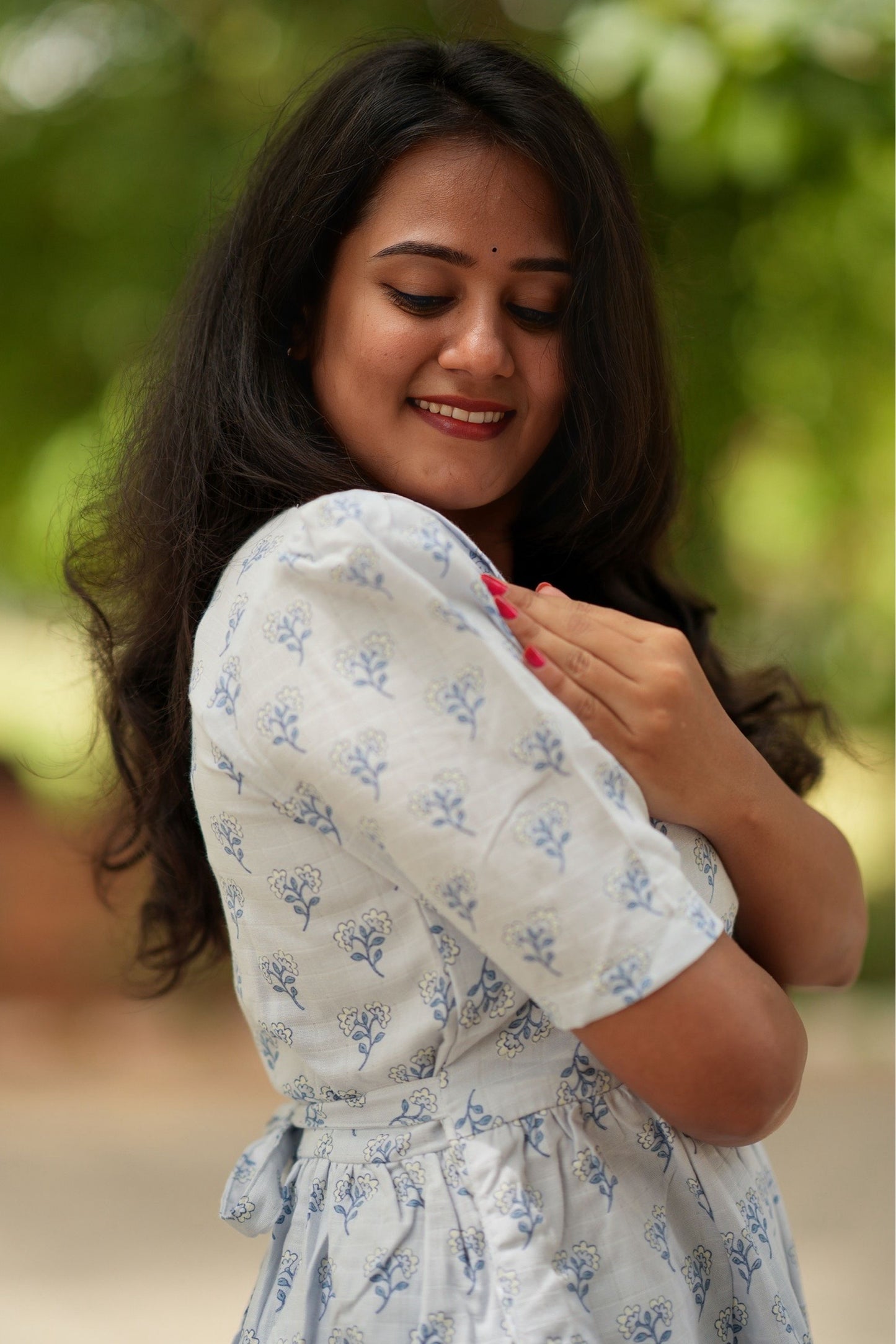 Premium Muslin Cotton  (Bluebell Grace)