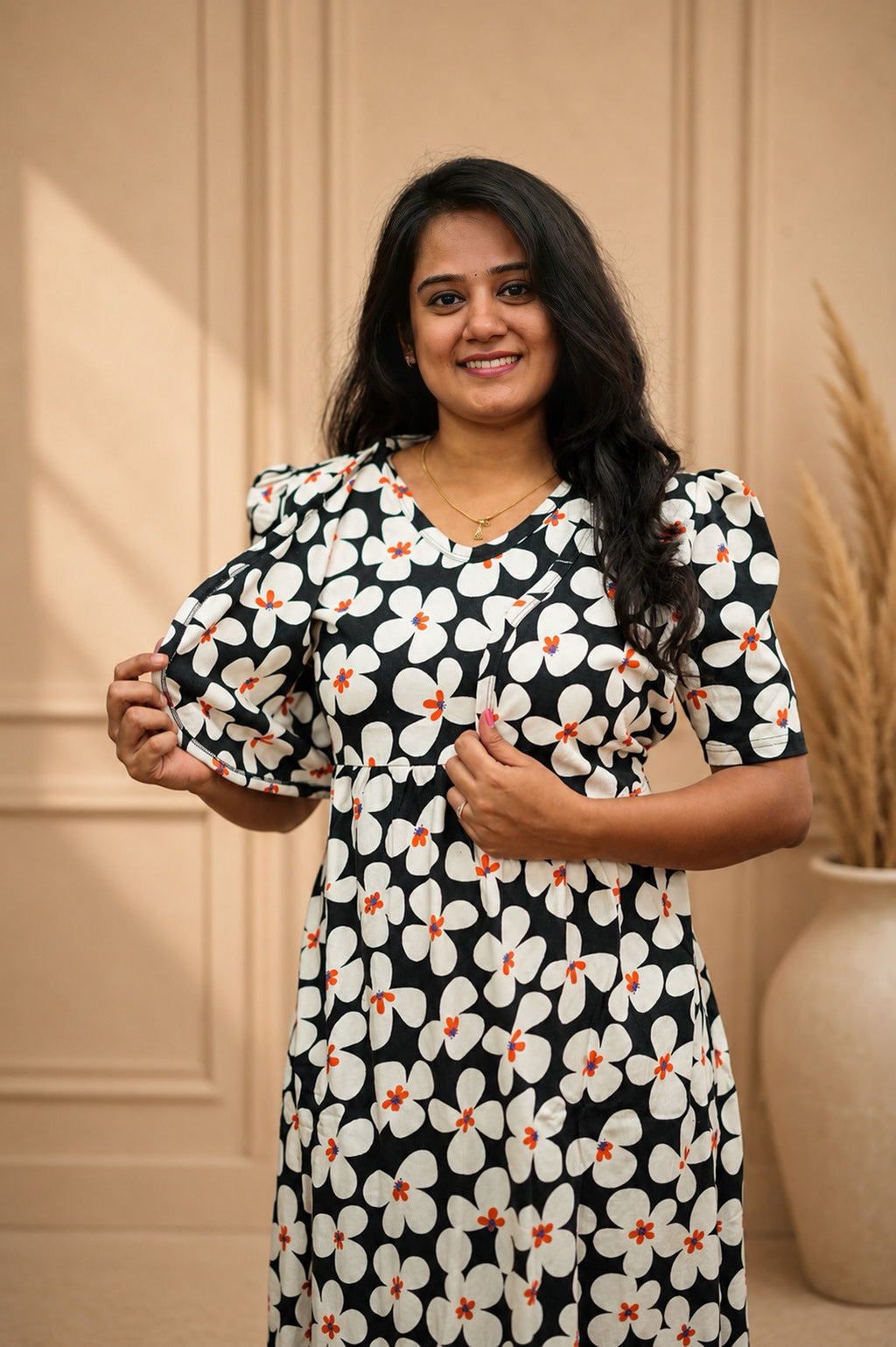 Black Blossom (Casual Attached Coat)